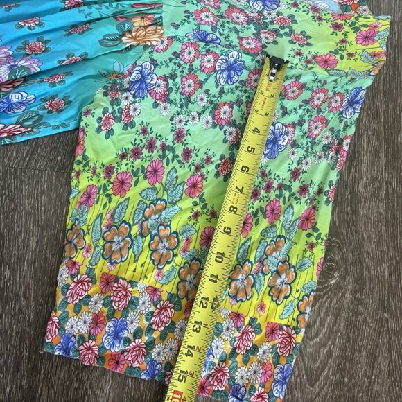 Johnny Was Rainbow Easy Cover Up Dress Womens Medium Boho Resort Travel - Picture 11 of 16